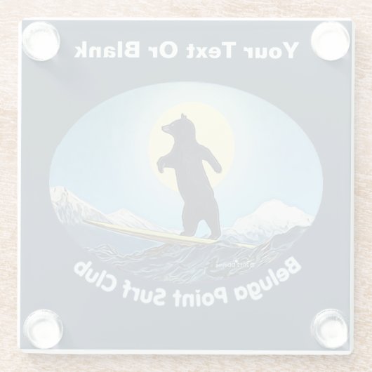 Beluga Point Surf Club Glasuntersetzer (Rückseite)