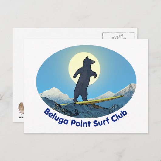 Beluga Point Surf Club Postkarte (Vorne/Hinten)