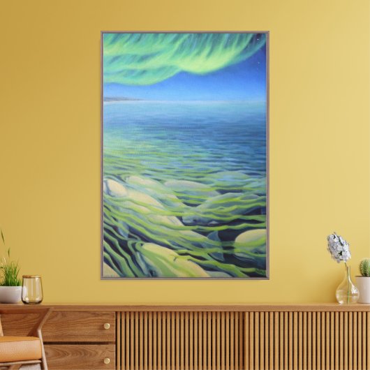 Beluga-Wal-Gemälde Leinwanddruck (Insitu (Wohnzimmer))