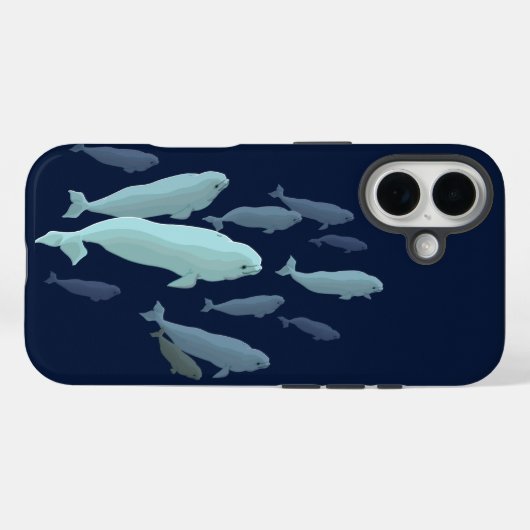 Beluga-Wal iPhone-Hülle Wal Kunst Samsung-Hüllen Case-Mate iPhone Hülle (Rückseite (Horizontal))