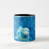 Beluga-Wal-Tasse Zweifarbige Tasse (Mittel)