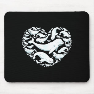 Beluga-Wale Valentinstage für Kinder Junge Mädchen Mousepad