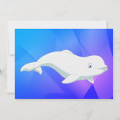 Beluga Whale Arktische Ozeane Foto Erster Geburtst Einladung (Rückseite)
