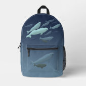Beluga Whale Art Backpacks - Persönlich gestalten Bedruckter Rucksack (Vorderseite)