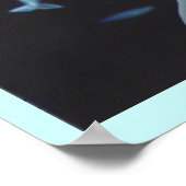 Beluga Whale Art Print Marinelife Whale Malerei Poster (Ecke)