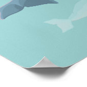 Beluga Whale Art Print Marinelife Whale Poster (Ecke)