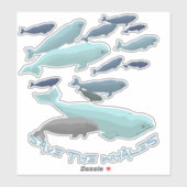 Beluga Whale Art Sticker Personalisiert Whale Deca (Blatt)