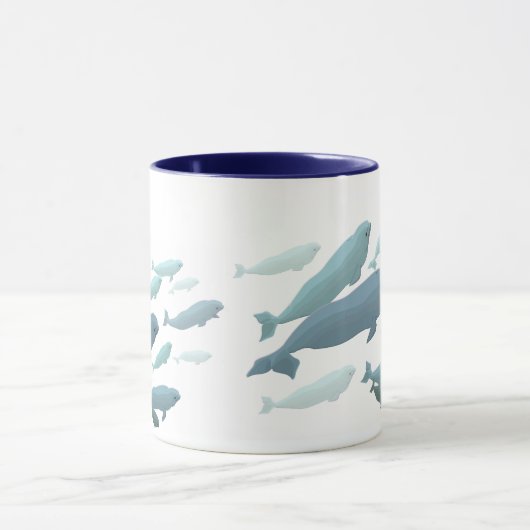 Beluga Whale Art Tasse Marinelife Coffee Cup (Zentrum)