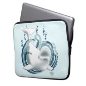 Beluga Whale Blue Laptopschutzhülle (Vorderseite Links)