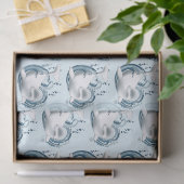 Beluga Whale Blue Seidenpapier (Geschenk)