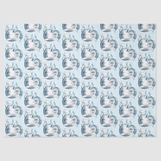 Beluga Whale Blue Seidenpapier (Vorderseite)