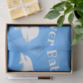 Beluga Whale Blue, White Arctic Ocean Baby Seidenpapier (Geschenk)