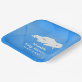 Beluga Whale Blue, White Arctic Ocean Baby Show Pappteller (Gewinkelt)