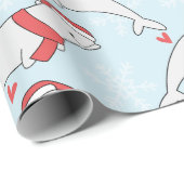 Beluga Whale Christmas Geschenkpapier (Rolleneckpunkt)