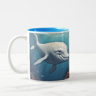 Beluga Whale coffee Zweifarbige Tasse