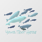 Beluga Whale Decal Custom Whale Art Window Fensteraufkleber (Blatt)