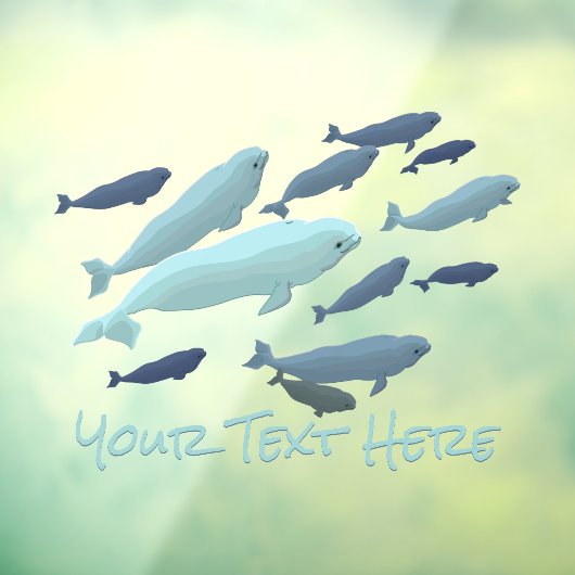 Beluga Whale Decal Custom Whale Art Window Fensteraufkleber (Blatt 3)