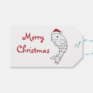 Beluga Whale Frohe Weihnachts Winter Tiere Wale Geschenkanhänger