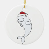 Beluga Whale Frohe Weihnachts Winter Tiere Wale Keramik Ornament (Vorne)