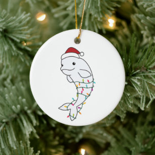 Beluga Whale Frohe Weihnachts Winter Tiere Wale Keramik Ornament