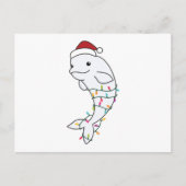 Beluga Whale Frohe Weihnachts Winter Tiere Wale Postkarte (Vorderseite)