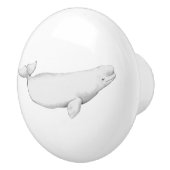 Beluga Whale Illustration Whale Lover Geschenk Whi Keramikknauf (Rechts)