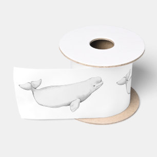 Beluga Whale Illustration Whale Lover Geschenk Whi Satinband