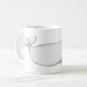 Beluga Whale Illustration Whale Lover Gift Kaffeetasse (Vorderseite Links)