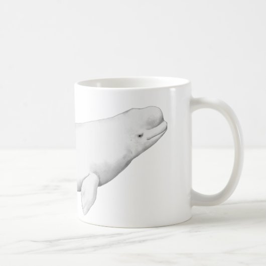 Beluga Whale Illustration Whale Lover Gift Kaffeetasse (Rechts)