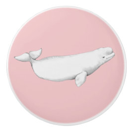 Beluga Whale Illustration Whale Lover Gift Pink Keramikknauf