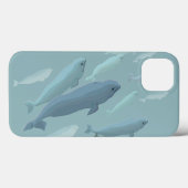 Beluga Whale iPad Case Whale Art Tablet iPad Fall (Rückseite (Horizontal))