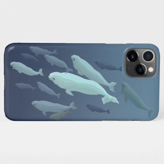 Beluga Whale iPhone Cases Whale Smartphone Hüllen Hülle (Rückseite (Horizontal))