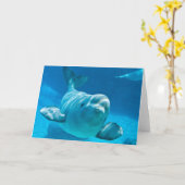 Beluga Whale Karte (Gelbe Blume)