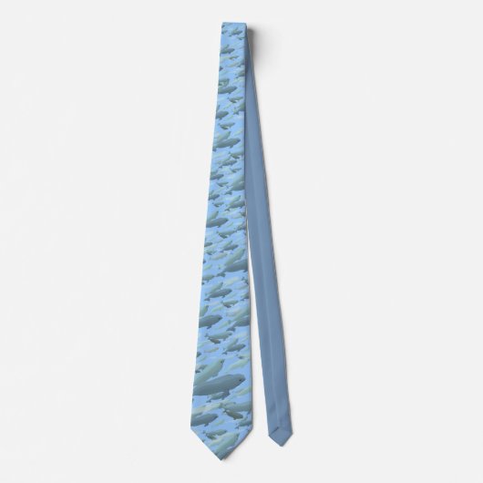 Beluga Whale Krawatte Blue Beluga Whales Neckties (Vorderseite)