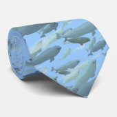 Beluga Whale Krawatte Blue Beluga Whales Neckties (Gerollt)