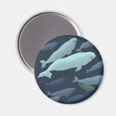 Beluga Whale Kühlschrankmagnet Whale Kunstgewerbe (Vorderseite/Rückseite)