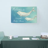 Beluga Whale Mama und Calf Baby Dusche Banner (Messe)