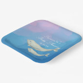 Beluga Whale Mama und Calf Baby Dusche Pappteller (Gewinkelt)