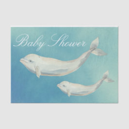 Beluga Whale Mama und Calf Baby Dusche Seidenpapier
