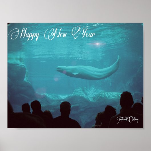 Beluga Whale New Year Poster (Vorne)