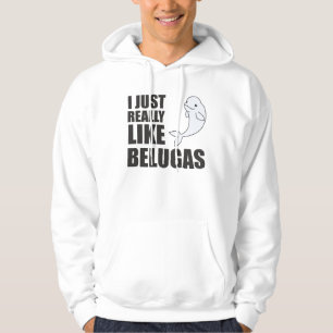 Beluga Whale Niedliche Tiere für Kinder Hoodie