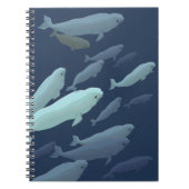 Beluga Whale Notebook Whale Art Journal Book Notizblock (Vorderseite)
