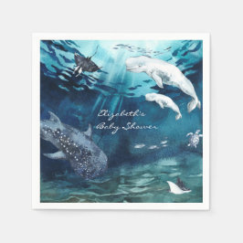 Beluga Whale | Ocean Baby Show Napkins Serviette