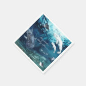 Beluga Whale | Ocean Baby Show Napkins Serviette (Ecke)