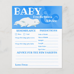 Beluga Whale Ocean Baby Shower Vorhersagen, Ratsch