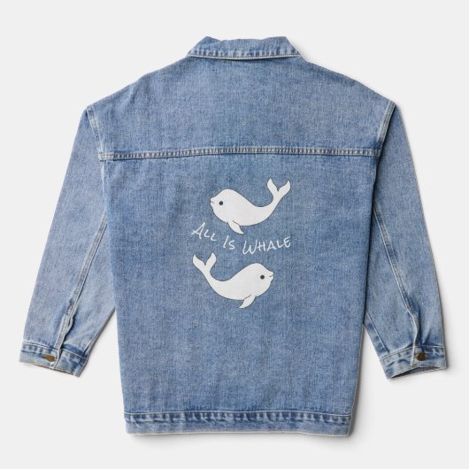 Beluga Whale Pun Denim Jacket Jeansjacke (Rückseite)
