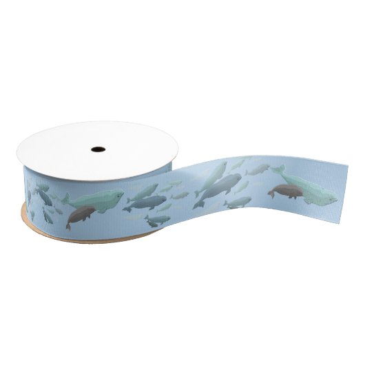 Beluga Whale Ribbon Papier Maßgeschneiderte Whale Ripsband (Spule)