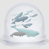 Beluga Whale Snow Globe Custom Whale Snow Globe Schneekugeln (Vorderseite)