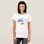 Beluga Whale T - Shirt Niedlich Whale Art Shirts (Vorne ganz)