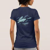 Beluga Whale T - Shirt Unisex Whale Art Shirts (Rückseite)